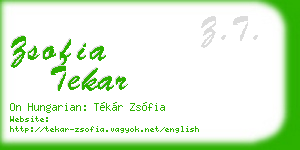 zsofia tekar business card